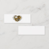 マノメーター付きスチームパンクハート スキニー名刺 (正面/裏面)