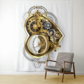 マノメーター付きスチームパンクハート タペストリー (インサイチュ)
