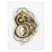 マノメーター付きスチームパンクハート テーブルクロス (正面)