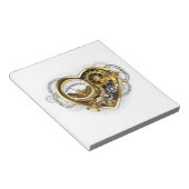 マノメーター付きスチームパンクハート ノートパッド (アングル)