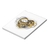 マノメーター付きスチームパンクハート ノートパッド (回転)