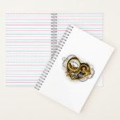 マノメーター付きスチームパンクハート ノートブック (内側)