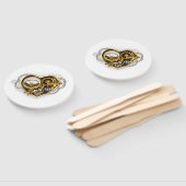 マノメーター付きスチームパンクハート ハンドファン (組立なし)