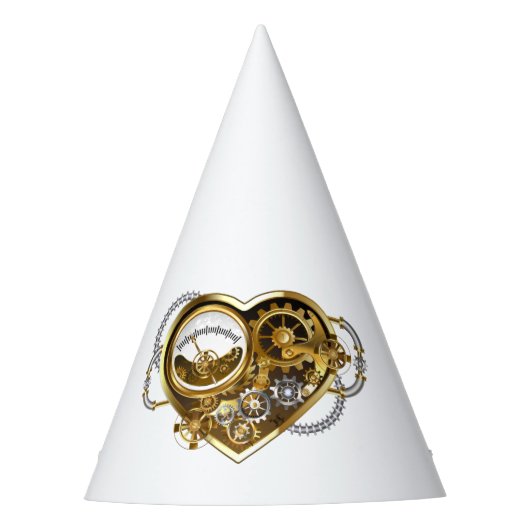 マノメーター付きスチームパンクハート パーティーハット (正面)