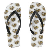 マノメーター付きスチームパンクハート ビーチサンダル (フットベッド)