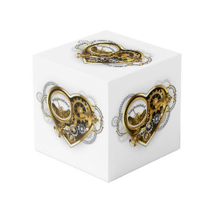 マノメーター付きスチームパンクハート フォトキューブ