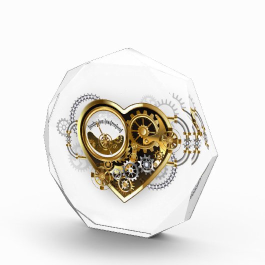 マノメーター付きスチームパンクハート フォトブロック (右)