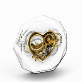 マノメーター付きスチームパンクハート フォトブロック (左)