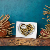 マノメーター付きスチームパンクハート フォトプラーク (側面)