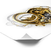 マノメーター付きスチームパンクハート フォトプリント            (角)