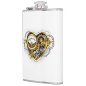 マノメーター付きスチームパンクハート フラスク (左)