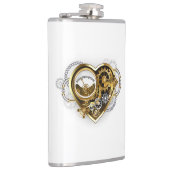 マノメーター付きスチームパンクハート フラスク (右)