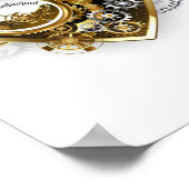 マノメーター付きスチームパンクハート ポスター (角)