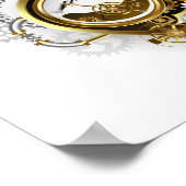 マノメーター付きスチームパンクハート ポスター (角)