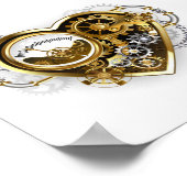 マノメーター付きスチームパンクハート ポスター (角)