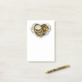 マノメーター付きスチームパンクハート ポストイット (デスク上)