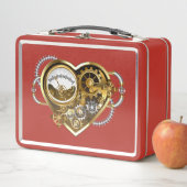 マノメーター付きスチームパンクハート メタルランチボックス (インサイチュ)