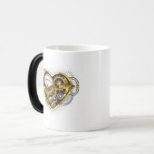 マノメーター付きスチームパンクハート モーフィングマグカップ (正面左)