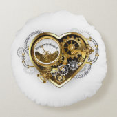 マノメーター付きスチームパンクハート ラウンドクッション (裏面)