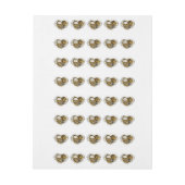 マノメーター付きスチームパンクハート ラップアラウンドラベル (シート)