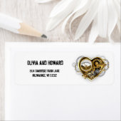 マノメーター付きスチームパンクハート ラベル (インサイチュ)