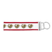 マノメーター付きスチームパンクハート リストバンドキーホルダー (鍵右)