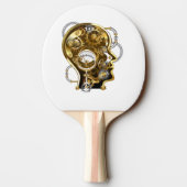 マノメーター付きスチームパンクハート 卓球ラケット (裏面)