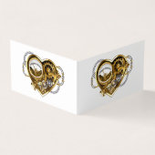 マノメーター付きスチームパンクハート 名刺 (外部)