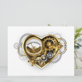 マノメーター付きスチームパンクハート 招待状 (スタンド正面)