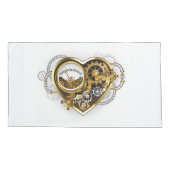 マノメーター付きスチームパンクハート 枕カバー (裏面-左)