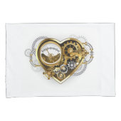 マノメーター付きスチームパンクハート 枕カバー (正面右)