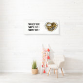 マノメーター付きスチームパンクハート 横断幕 (インサイチュ)