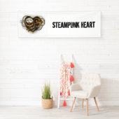 マノメーター付きスチームパンクハート 横断幕 (インサイチュ)