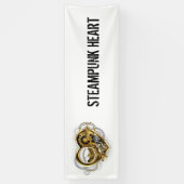 マノメーター付きスチームパンクハート 横断幕 (縦)