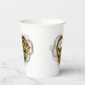 マノメーター付きスチームパンクハート 紙コップ (左)