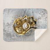 マノメーター付きスチームパンクヘッド シェルパブランケット (正面(横))