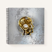 マノメーター付きスチームパンクヘッド ノートブック (正面)