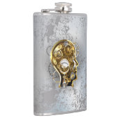 マノメーター付きスチームパンクヘッド フラスク (右)
