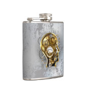 マノメーター付きスチームパンクヘッド フラスク (右)