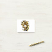 マノメーター付きスチームパンクヘッド ポストイット (デスク上)