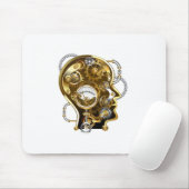 マノメーター付きスチームパンクヘッド マウスパッド (マウス)