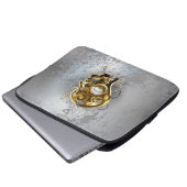 マノメーター付きスチームパンクヘッド ラップトップスリーブ (正面下部)