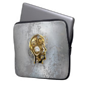 マノメーター付きスチームパンクヘッド ラップトップスリーブ (正面左)