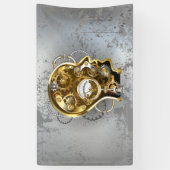 マノメーター付きスチームパンクヘッド 横断幕 (縦)