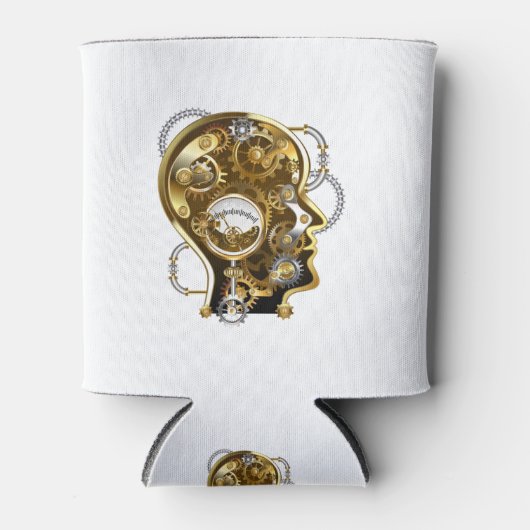 マノメーター付きスチームパンクヘッド 缶クーラー (正面)