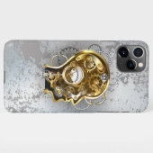 マノメーター付きスチームパンクヘッド iPhoneケース (裏面横)