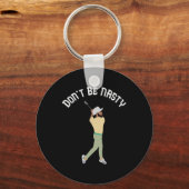 マノロ扱いにくゴルフおもしろいスライス笑い キーホルダー (正面)