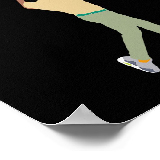 マノロ扱いにくゴルフおもしろいスライス笑い ポスター (角)