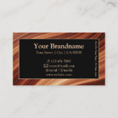 マハゴニ木製木材スタイルフレームロゴテンプレート 名刺 (裏面)