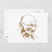 マハトマガンジーポートレートはがき ポストカード (正面/裏面)